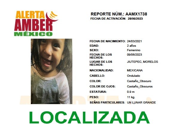 Alerta Amber Mia Valentina