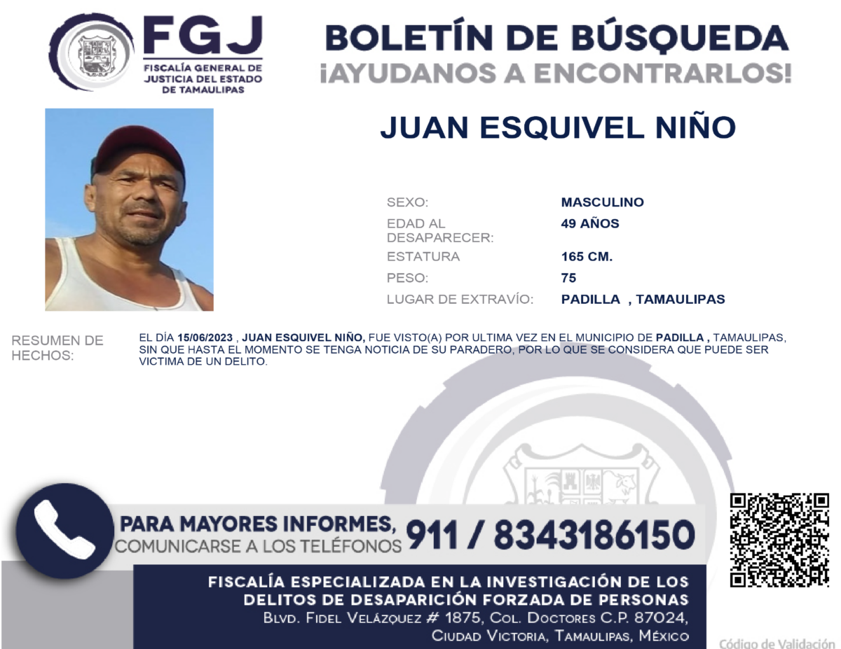 Boletin de Busqueda Juan