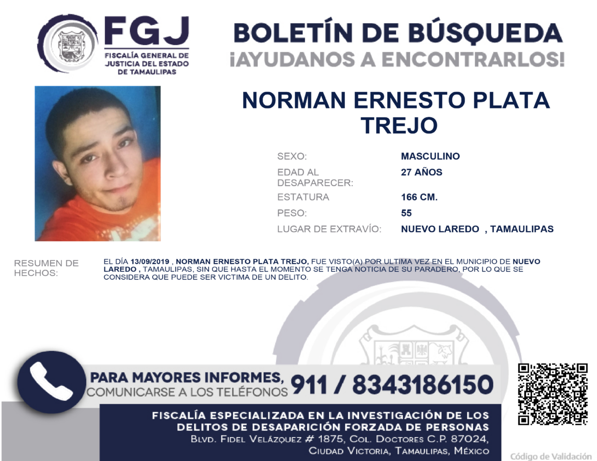 Boletin de Busqueda Norma Ernesto