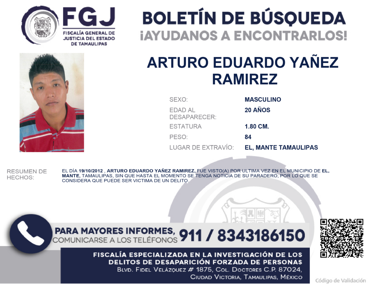 Boletin de Busqueda Arturo