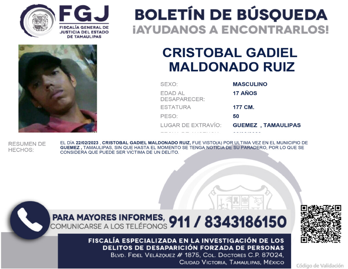 Boletin de Busqueda Cristobal