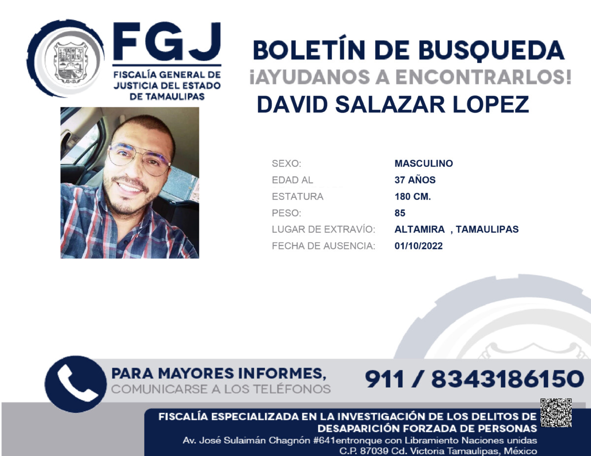 Boletin de Busqueda David Salazar