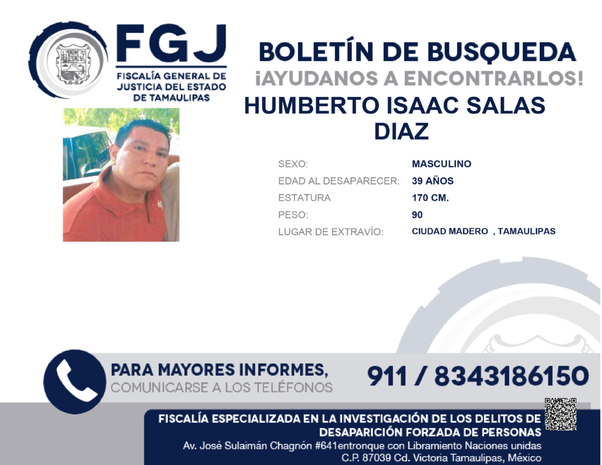 Boletin de Busqueda Humberto Issac