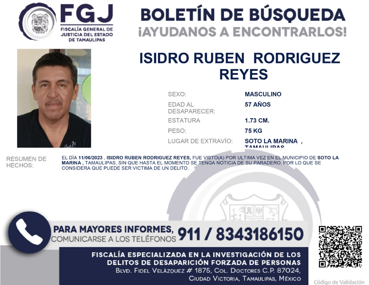 Boletin de Busqueda Isidro