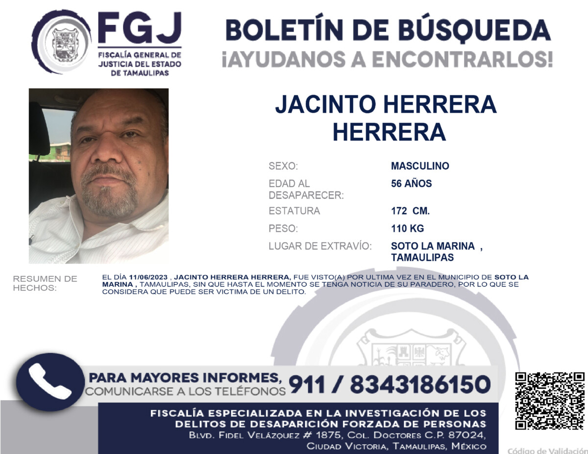 Boletin de Busqueda Jacinto