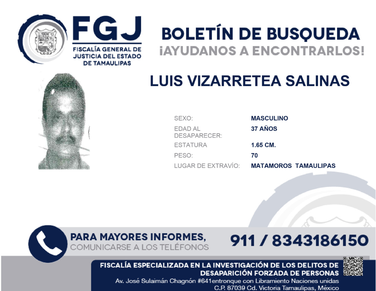 Boletin de Busqueda Luis Vizarreta