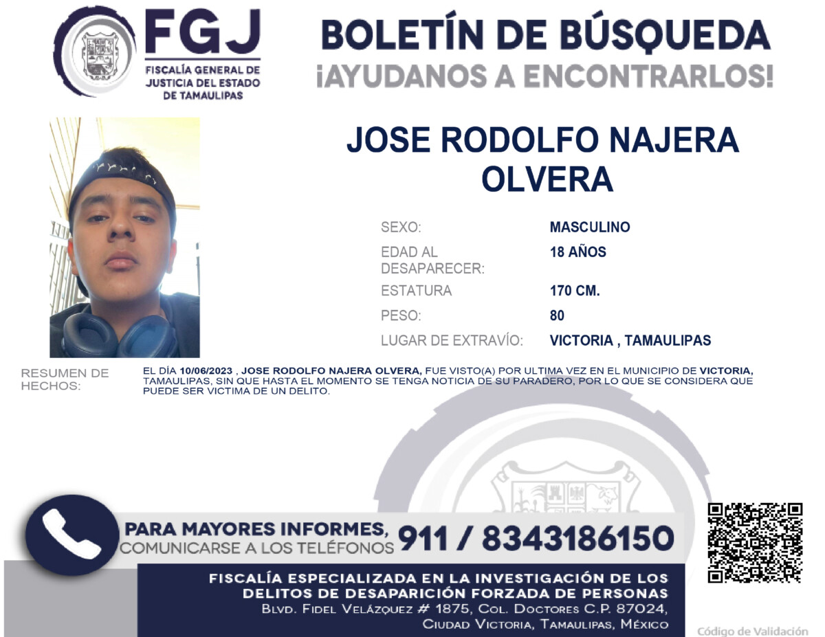 Boletin de Busqueda Jose Rodolfo