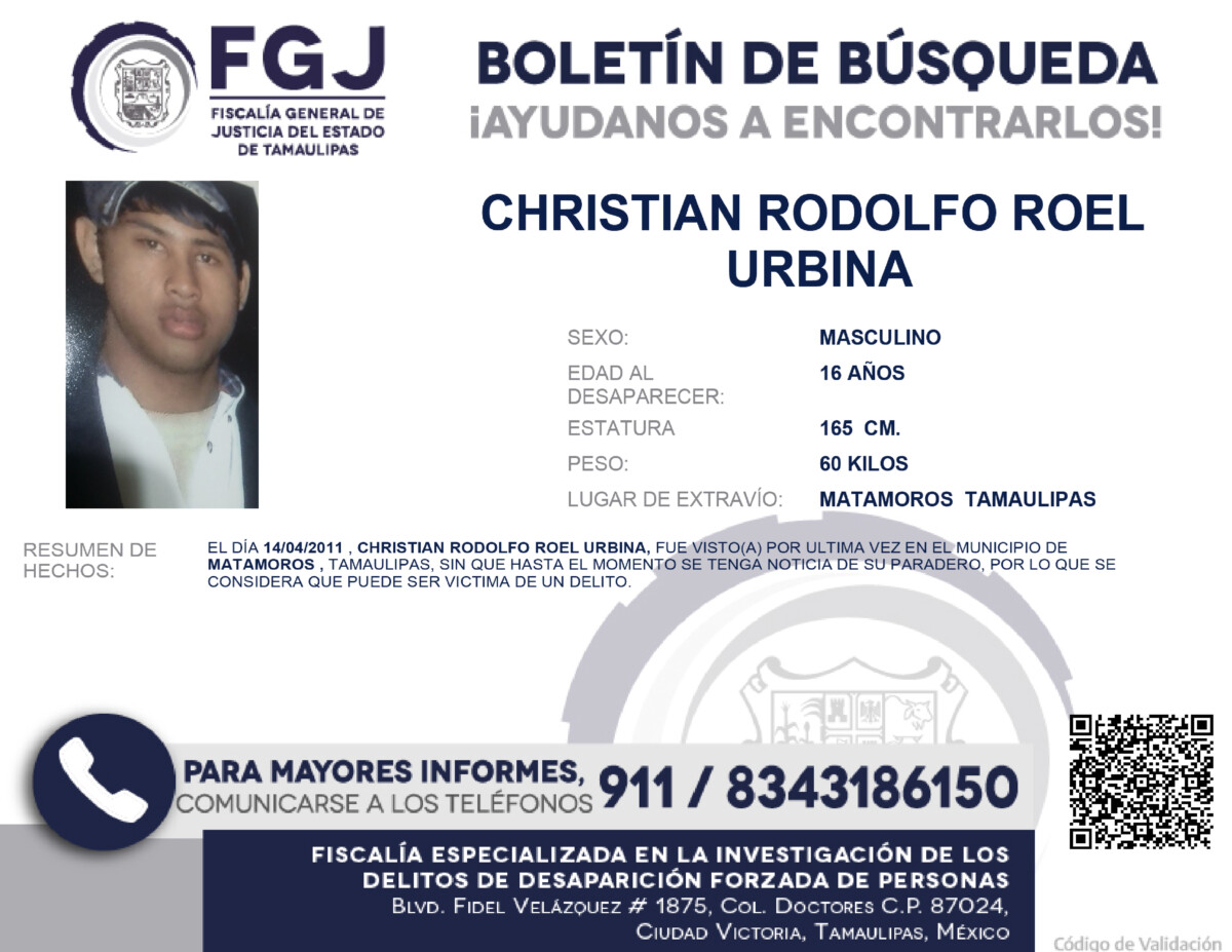 Boletin de Busqueda Roel Paulin