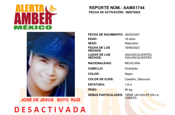 Alerta Amber José de Jesús