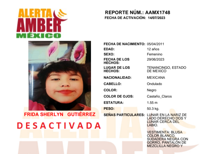 Alerta Amber Frida