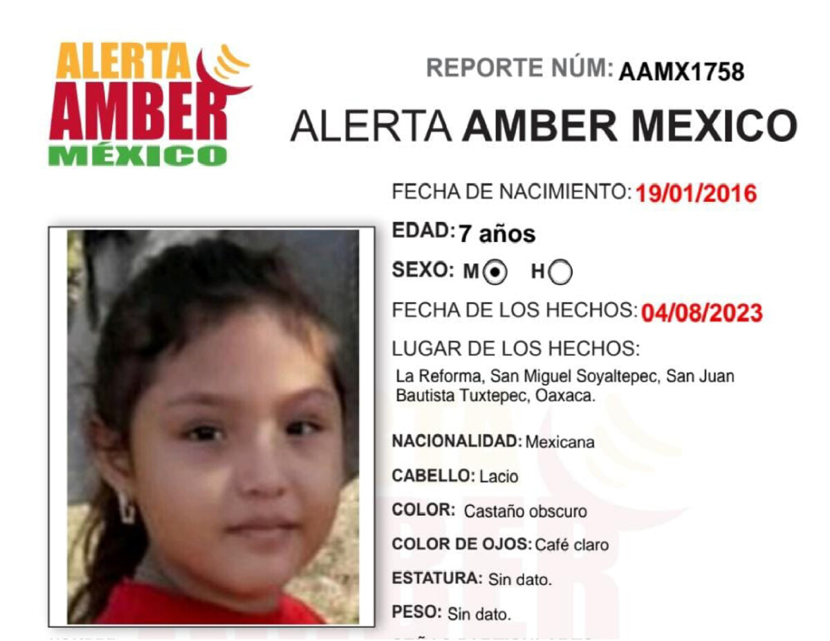 Alerta Amber Perla Garcia