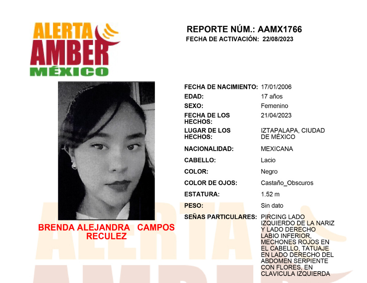 Alerta Amber Brenda Aejandra