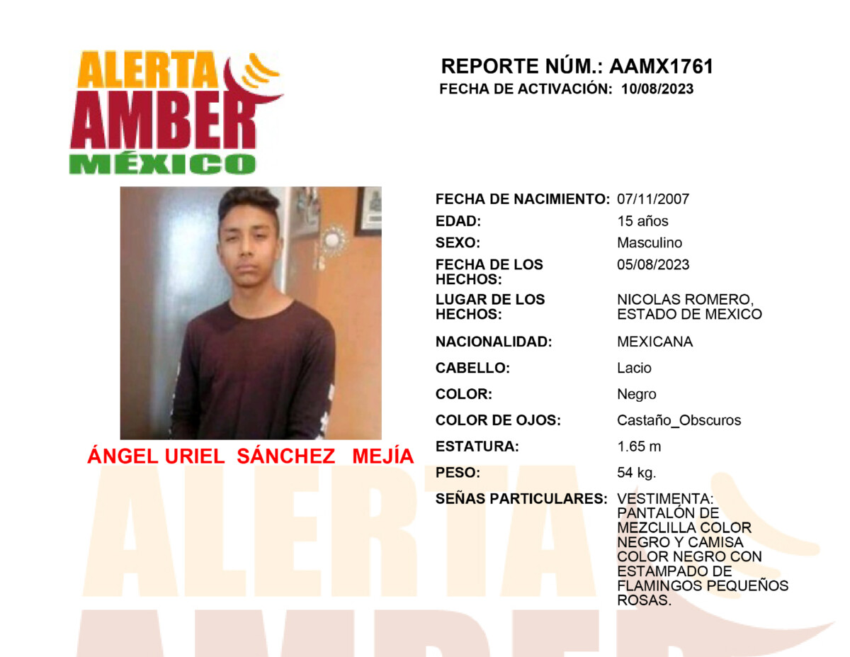 Alerta Amber Angel Uriel