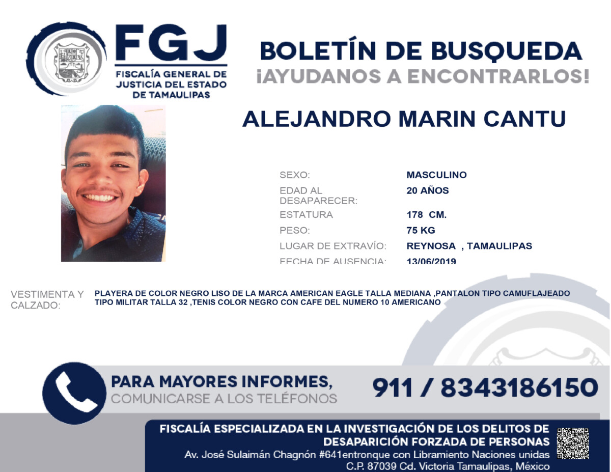 Boletin de Búsqueda Alejandro