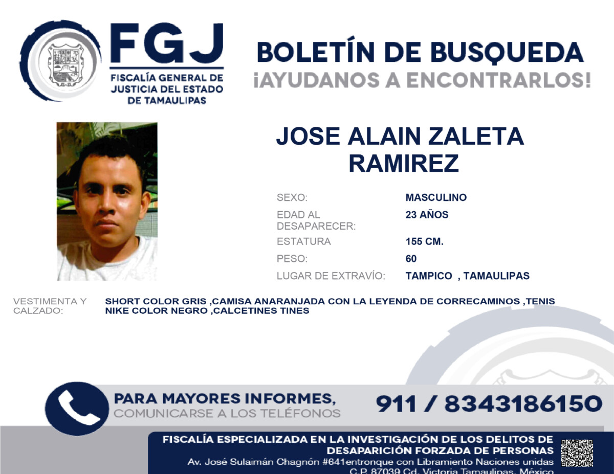 Boletin de Busqueda Jose Alain