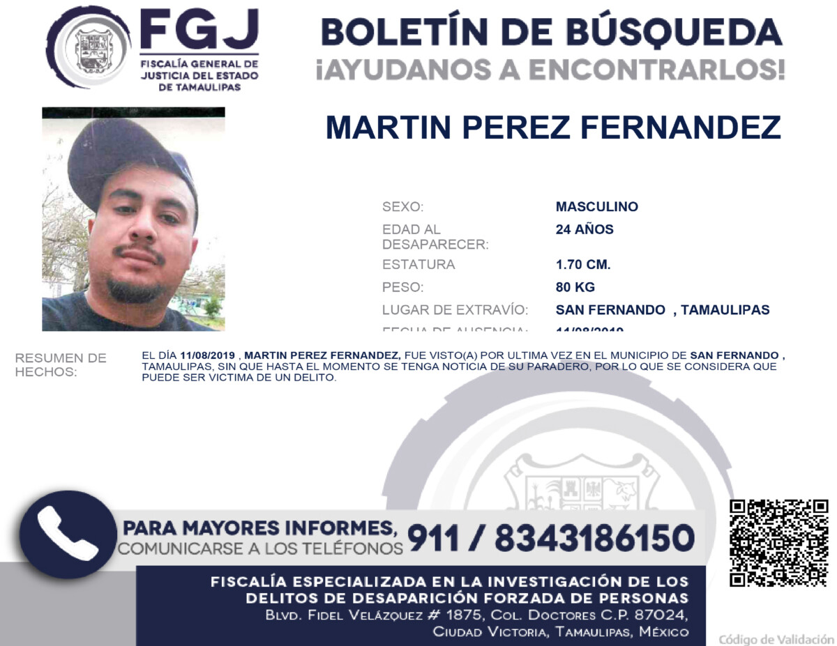 Boletin de Busqueda Martin Perez