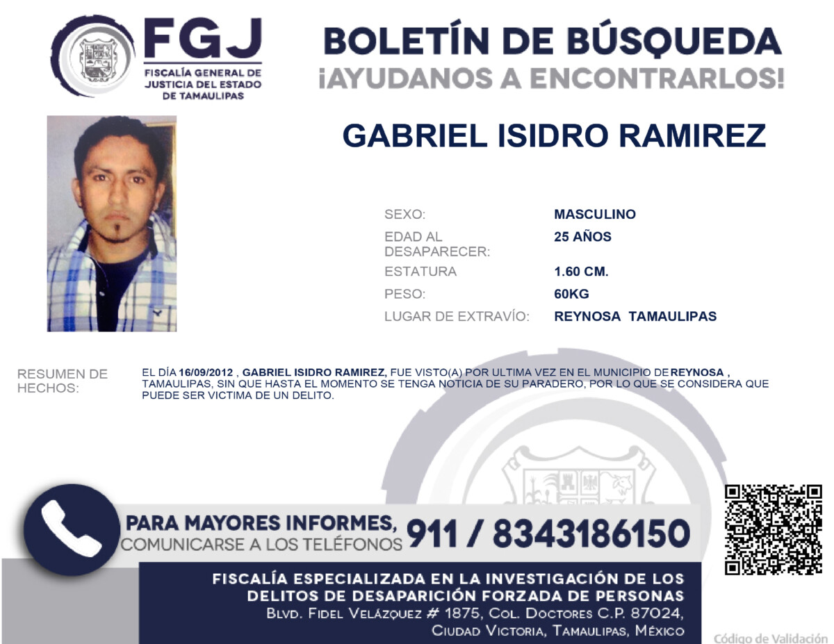 Boletín de Búsqueda Gabriel