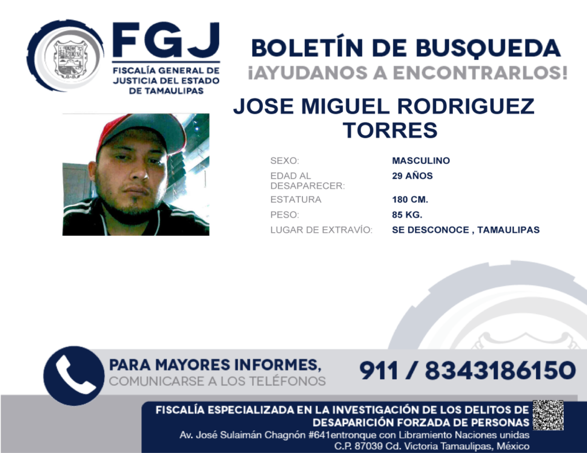 Boletín de Búsqueda José Miguel