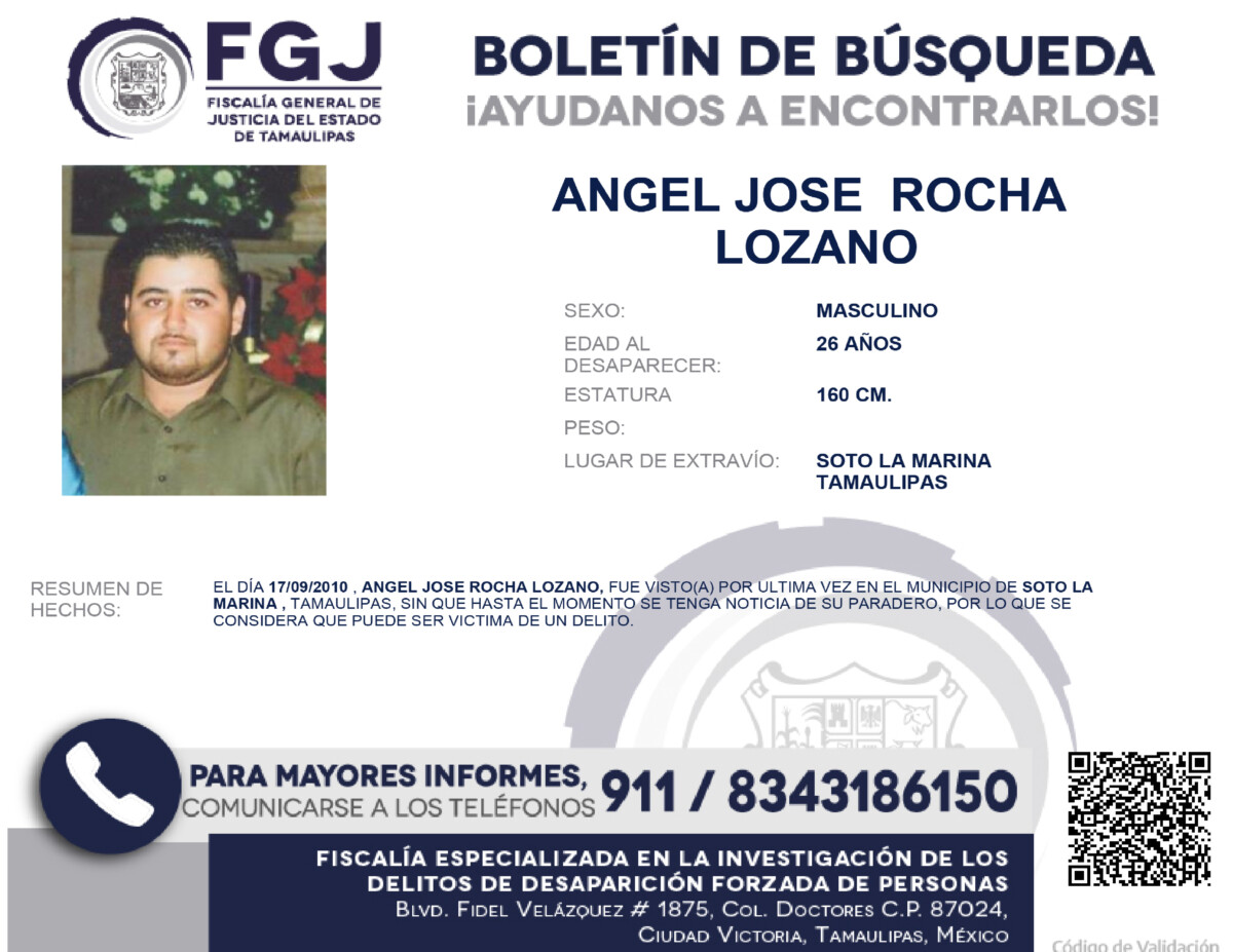 Boletin de Búsqueda Angel Jose