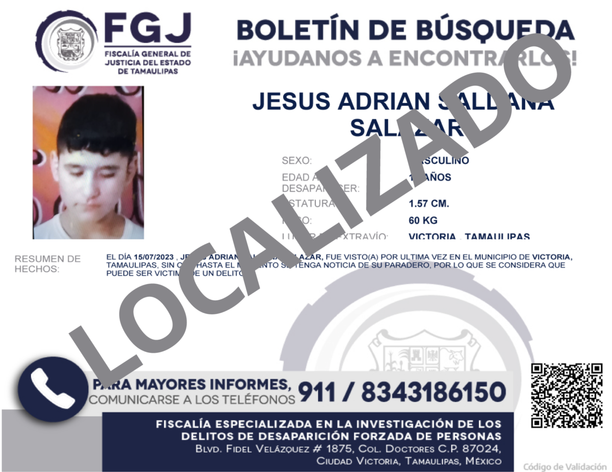 Boletin de Busqueda Jesus Adrian