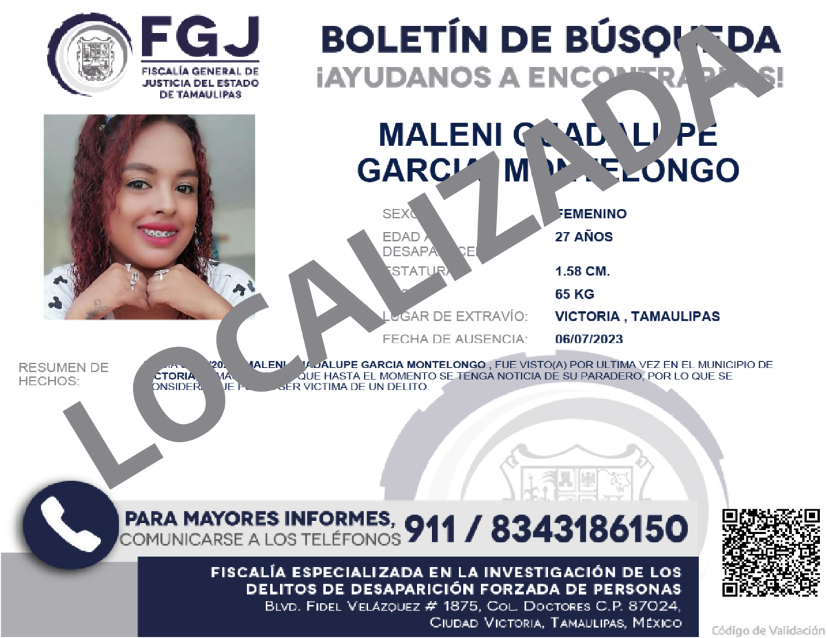 Boletin de Busqueda Maleni