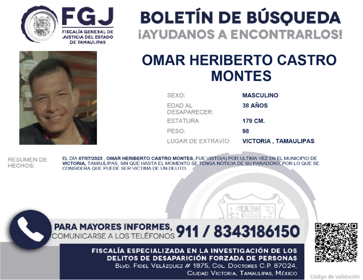 Boletin de Busqueda Omar Heriberto