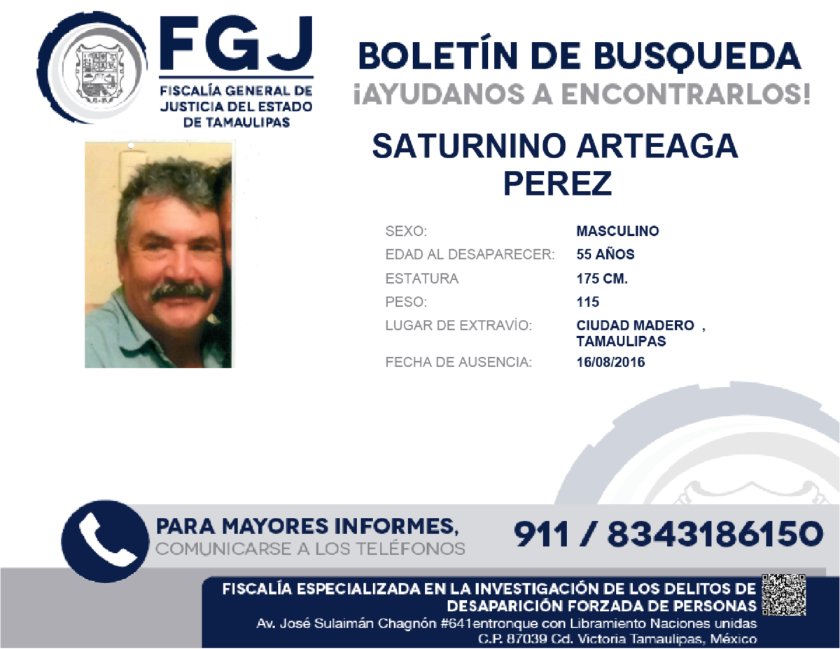 Boletin de Busqueda Saturnino