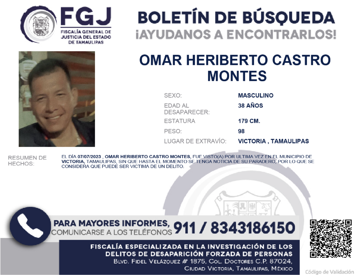 Boletin de Busqueda Omar