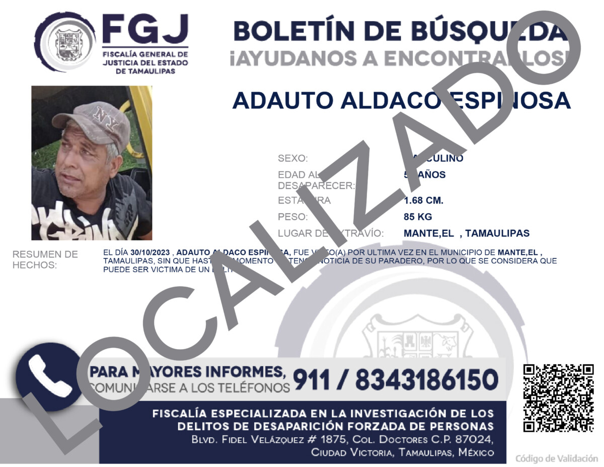 Boletin de Busqueda Adauto