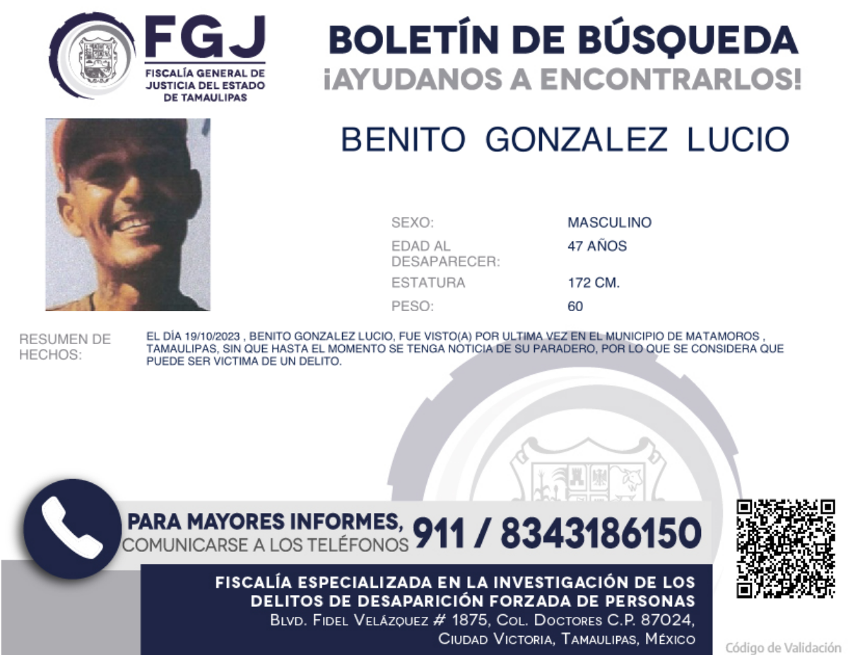 Boletin Busqueda Benito