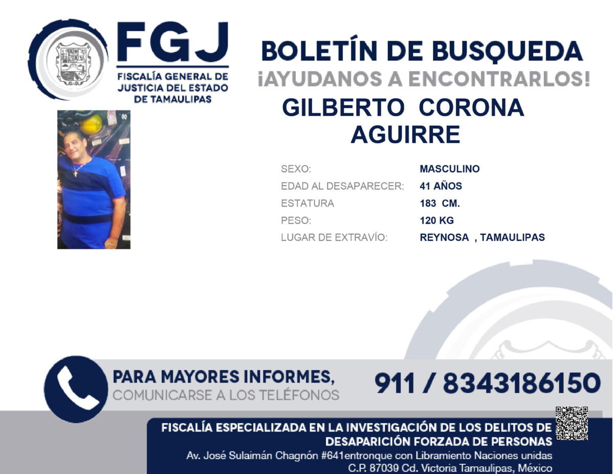 Boletin de Busqueda Gilberto