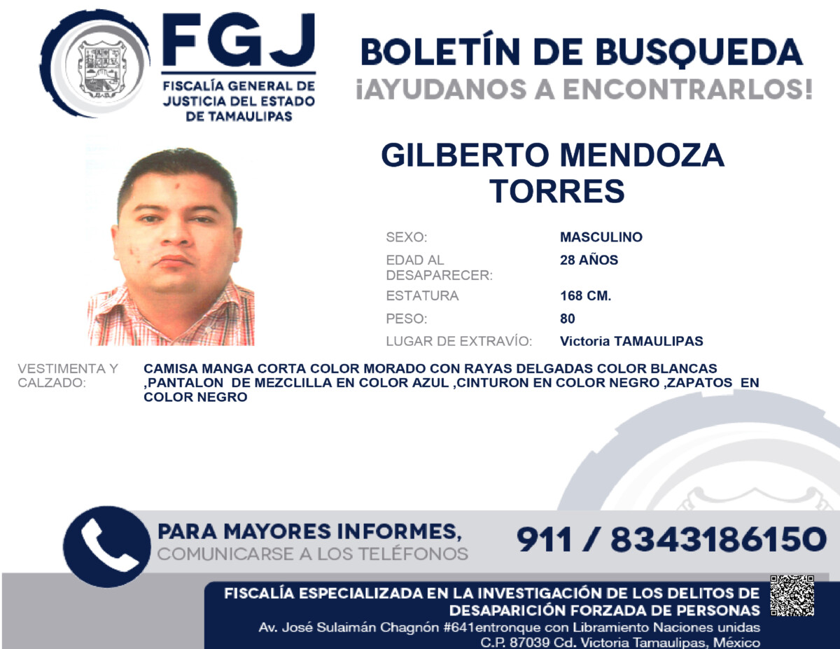 Boletin de Busqueda Gilberto