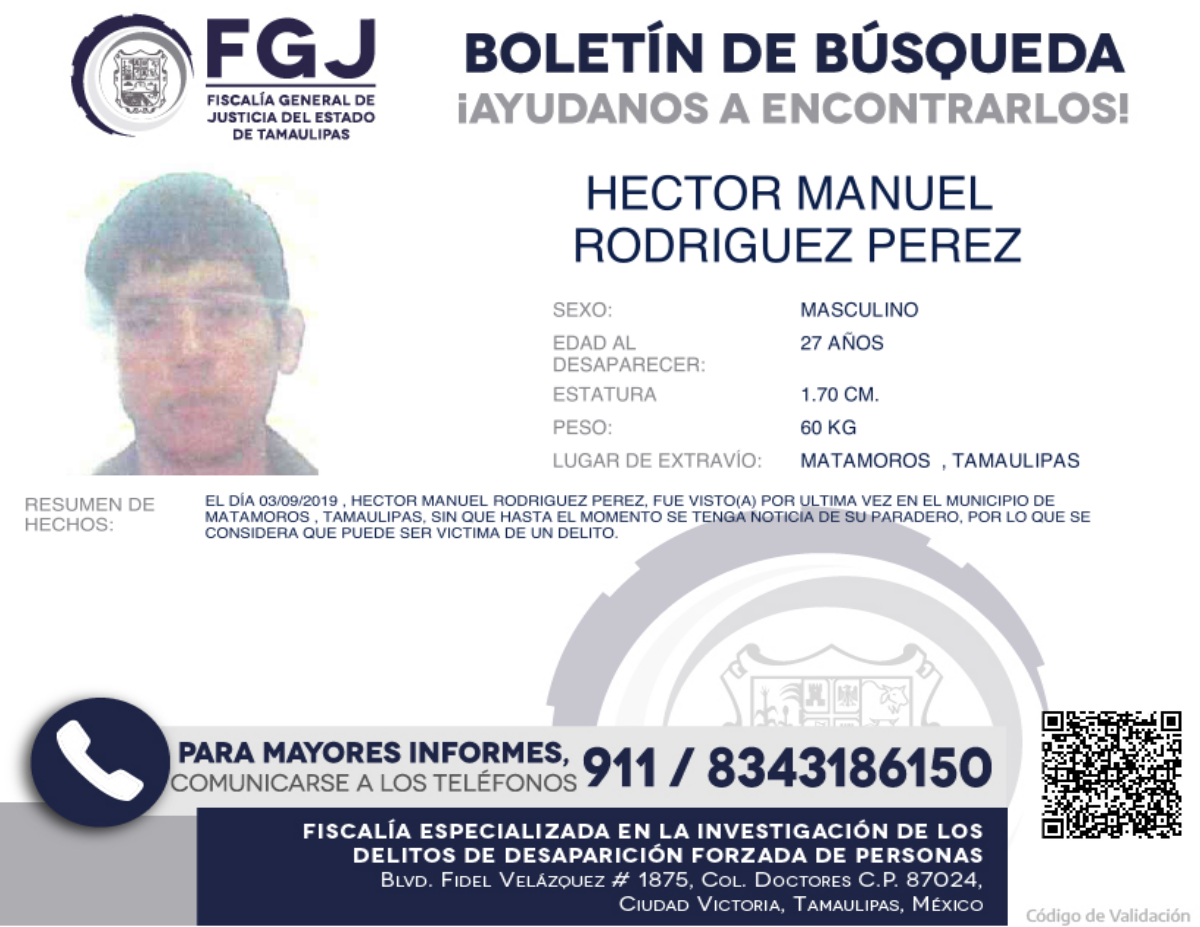 Boletin de Busqueda Hector Manuel