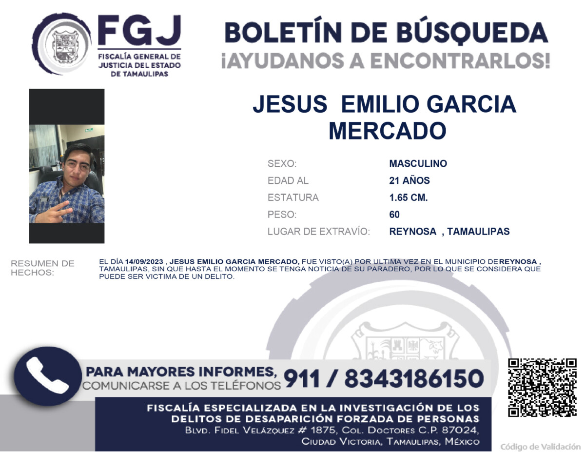 Boletin de Busqueda Jesus