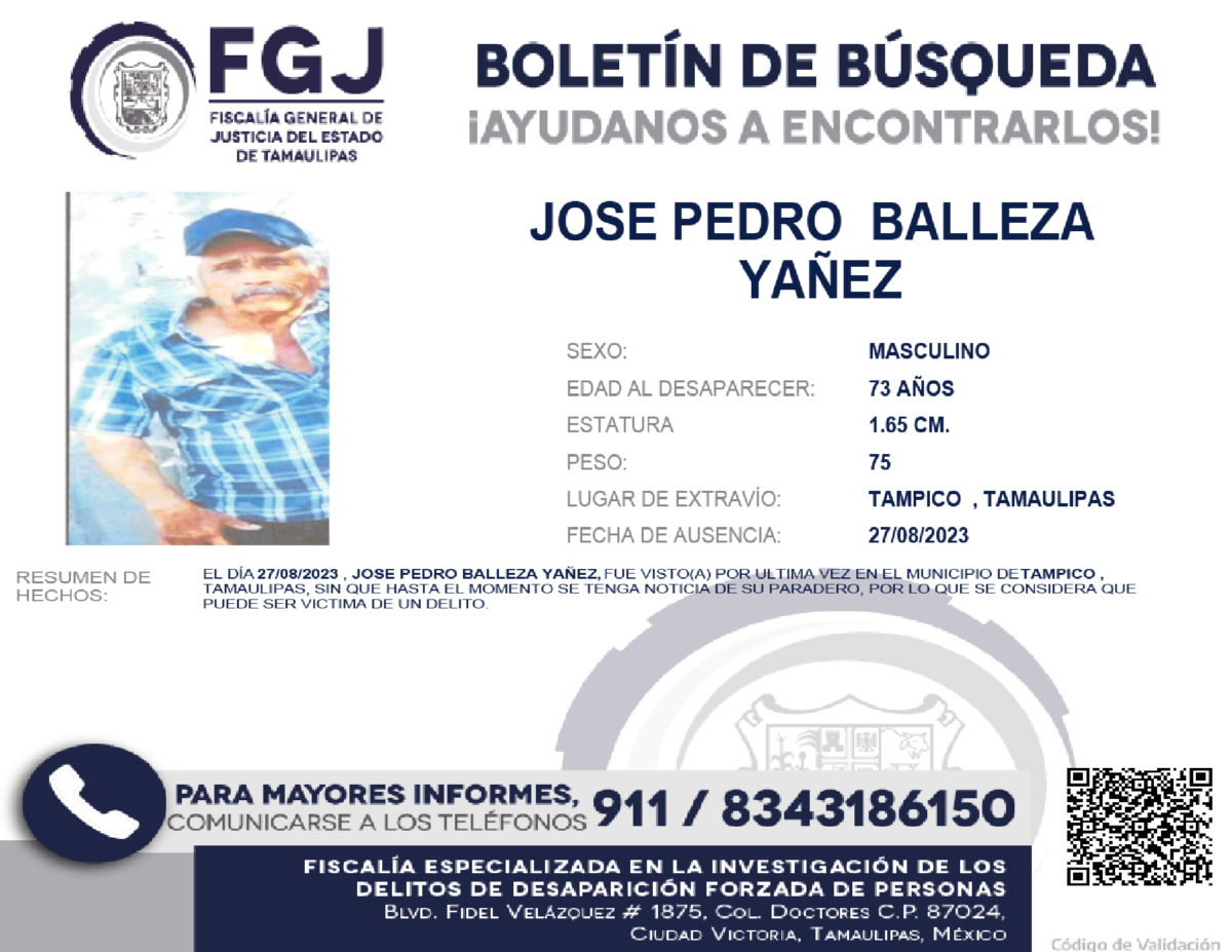 Boletin de Busqueda José Pedro