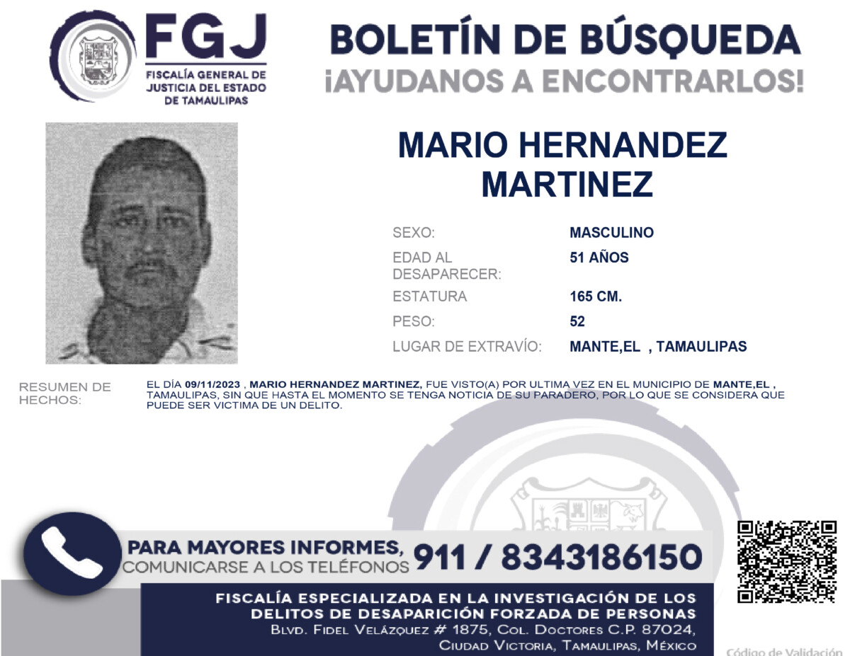 Boletin de Busqueda Mario