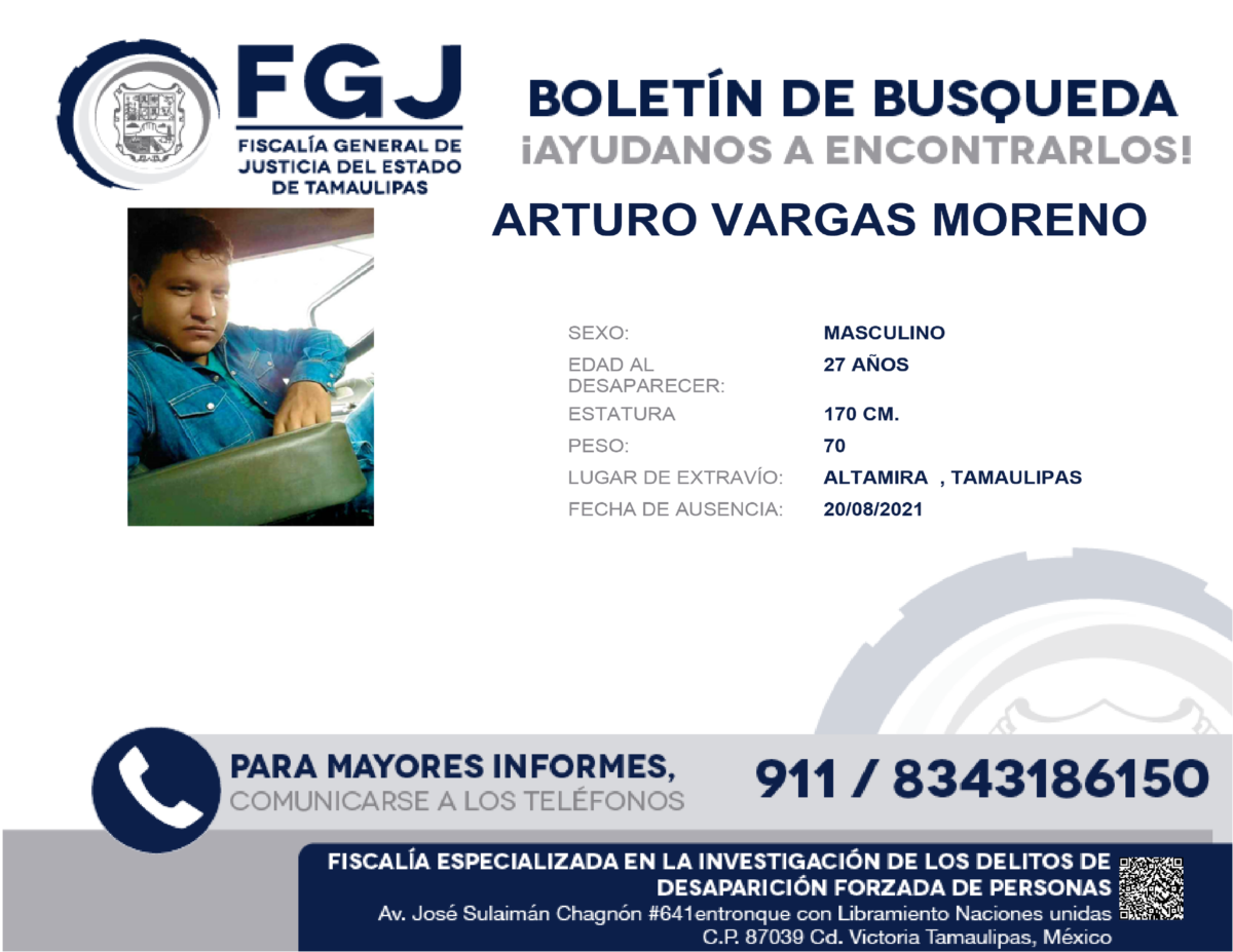 Boletin de Busqueda Arturo