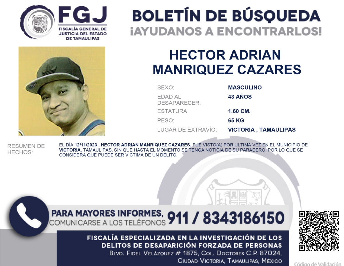 Boletin de Busqueda Hector Adrian