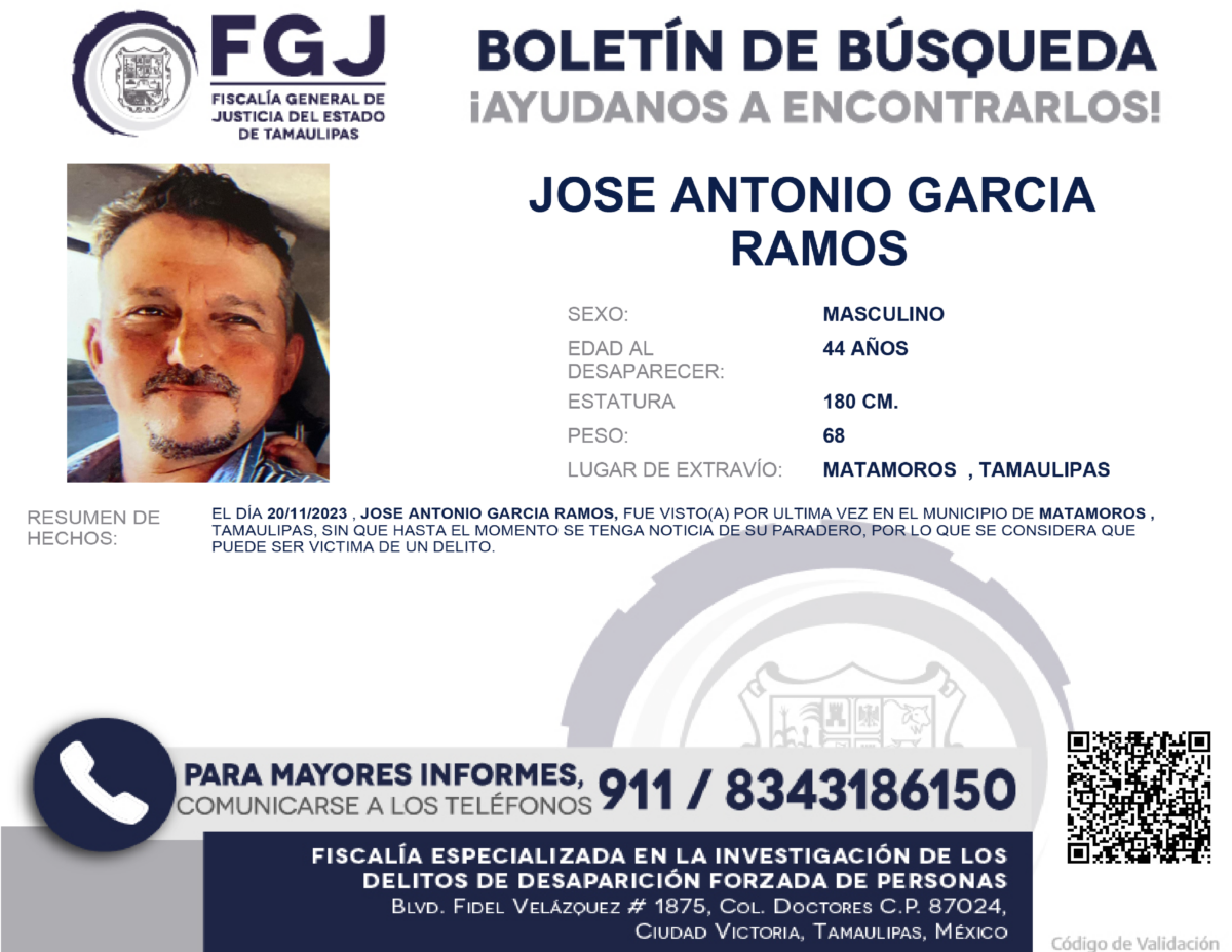 Boletin de Busqueda Jose antonio