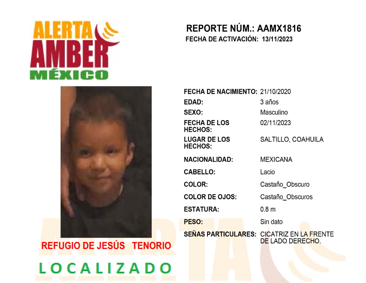 Alerta Amber Refugio