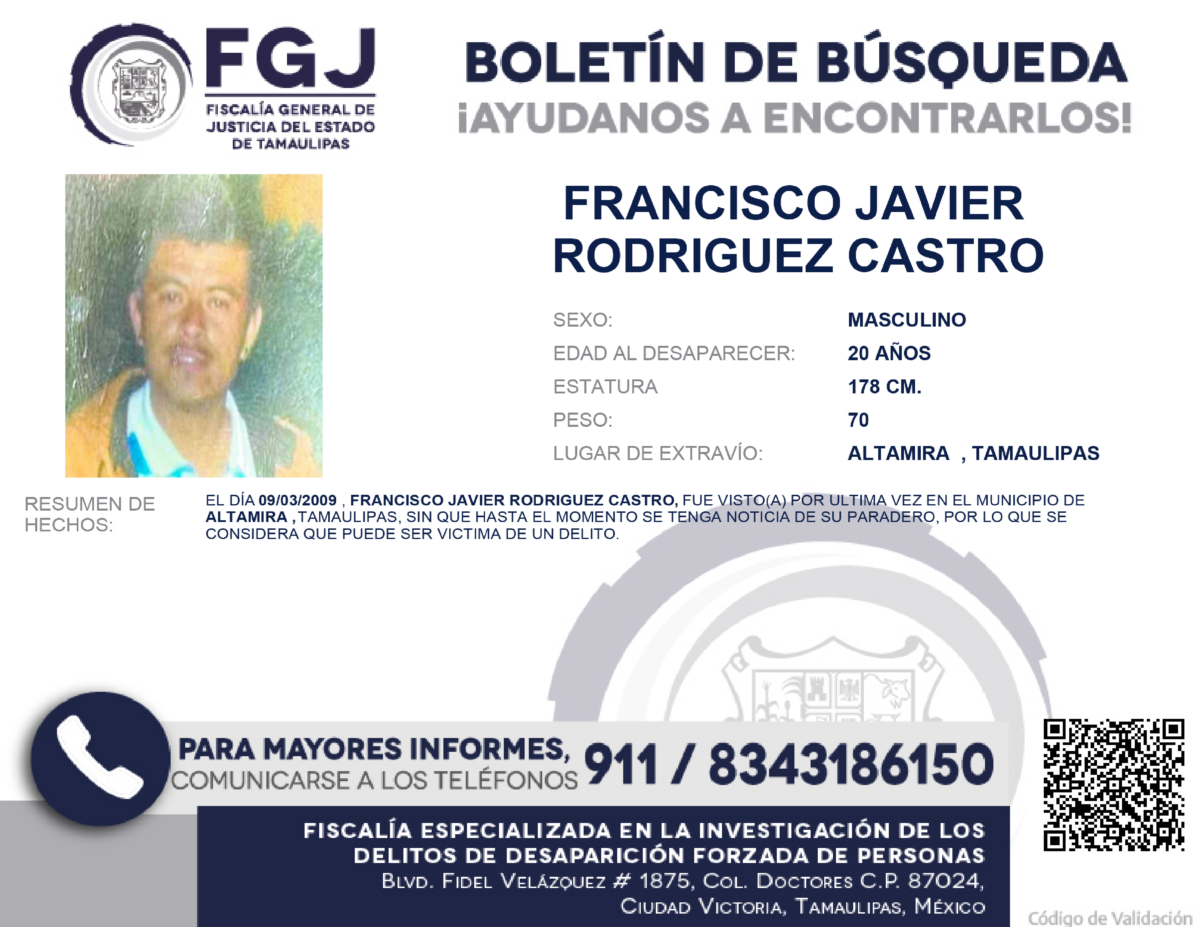 Boletín de Búsqueda Francisco