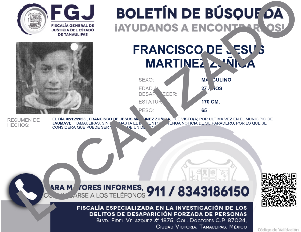 Boletin de Busqueda francisco