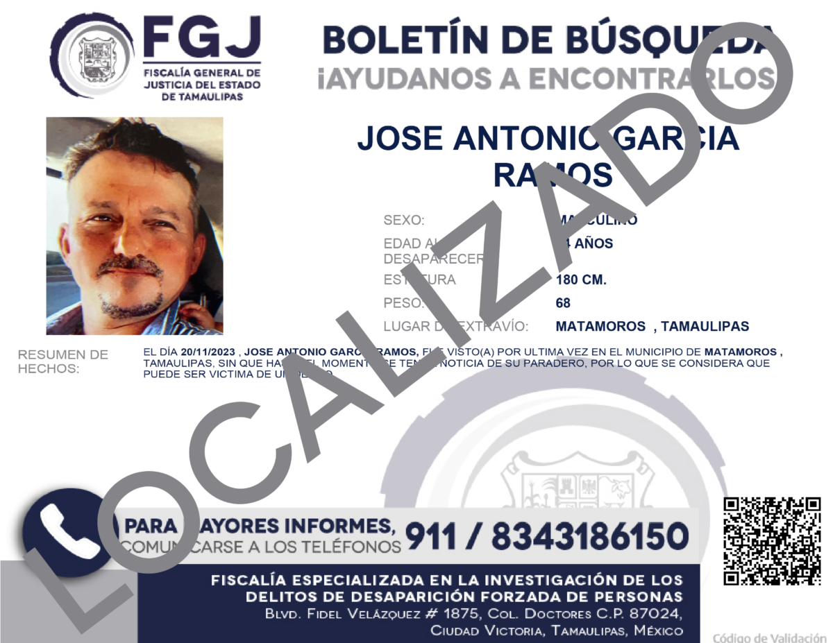 Boletín de Búsqueda José Antonio