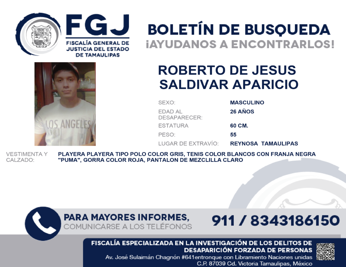 Boletín de Búsqueda Roberto