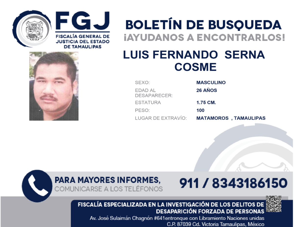 Boletín de Búsqueda Luis Fernando