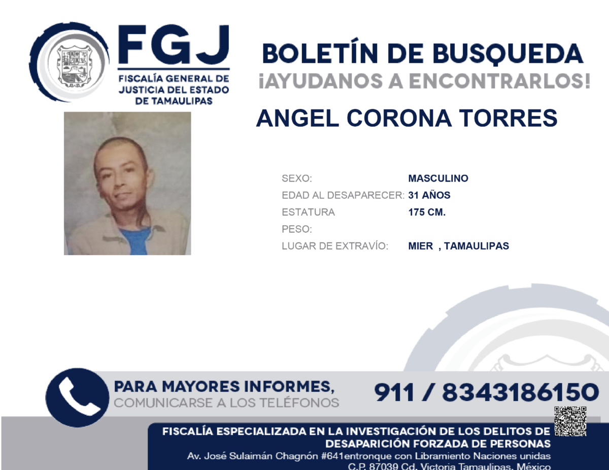 Boletín de Búsqueda Ángel Corona