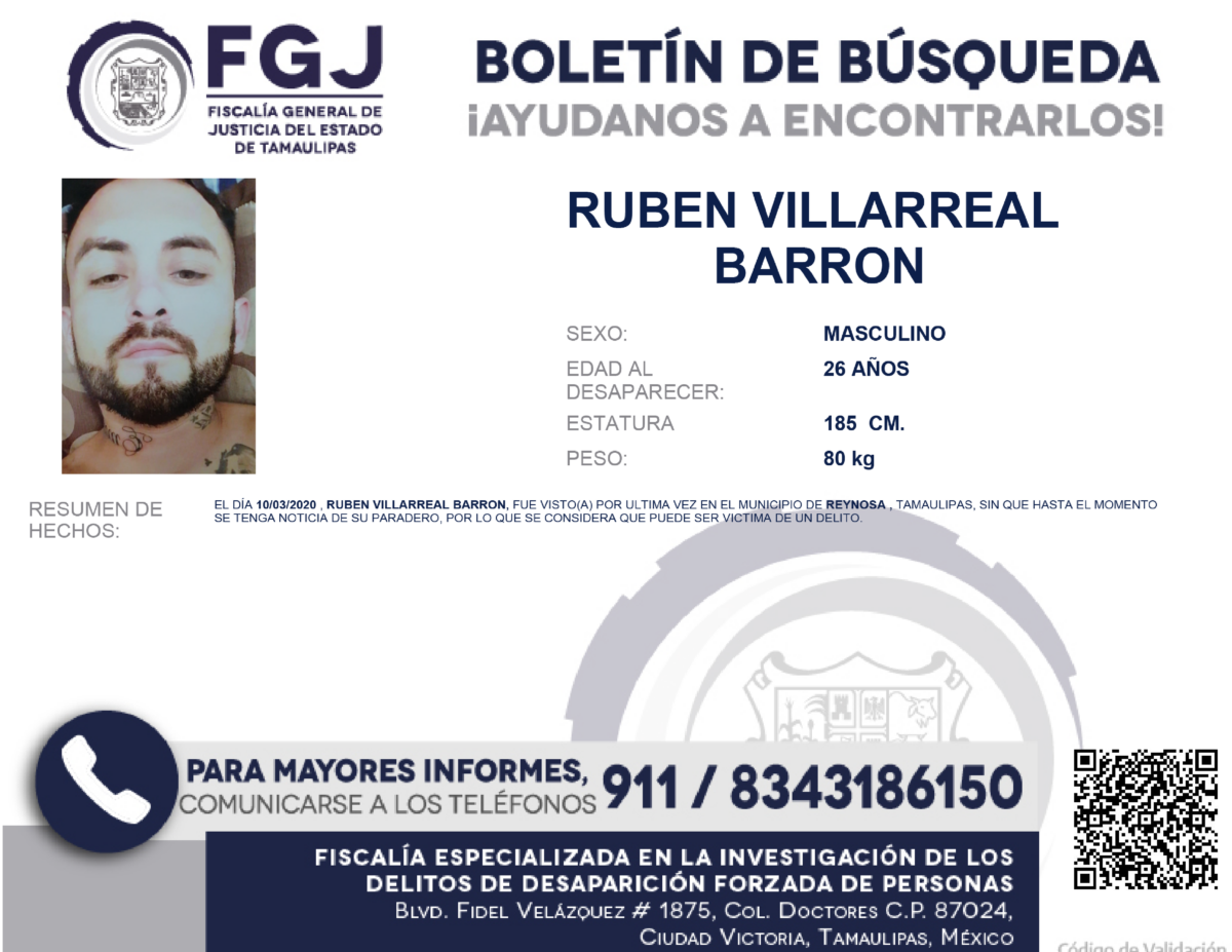 Boletín de Búsqueda Rubén