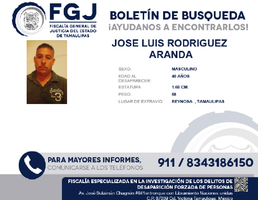 Boletín de Búsqueda Jose Luis