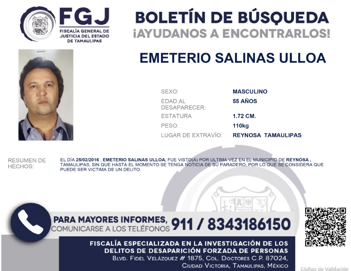 Boletín de Búsqueda Emeterio