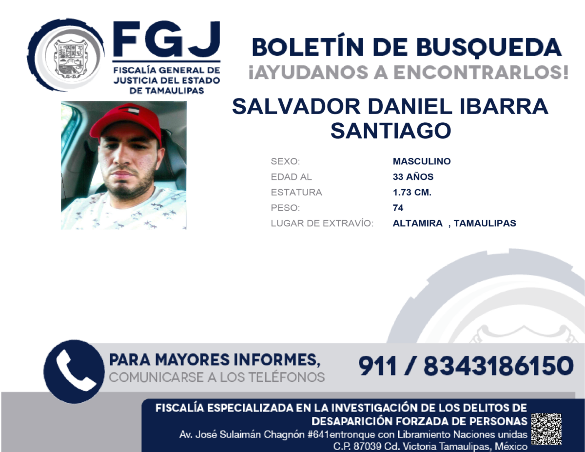 Boletín de Búsqueda Salvador Daniel